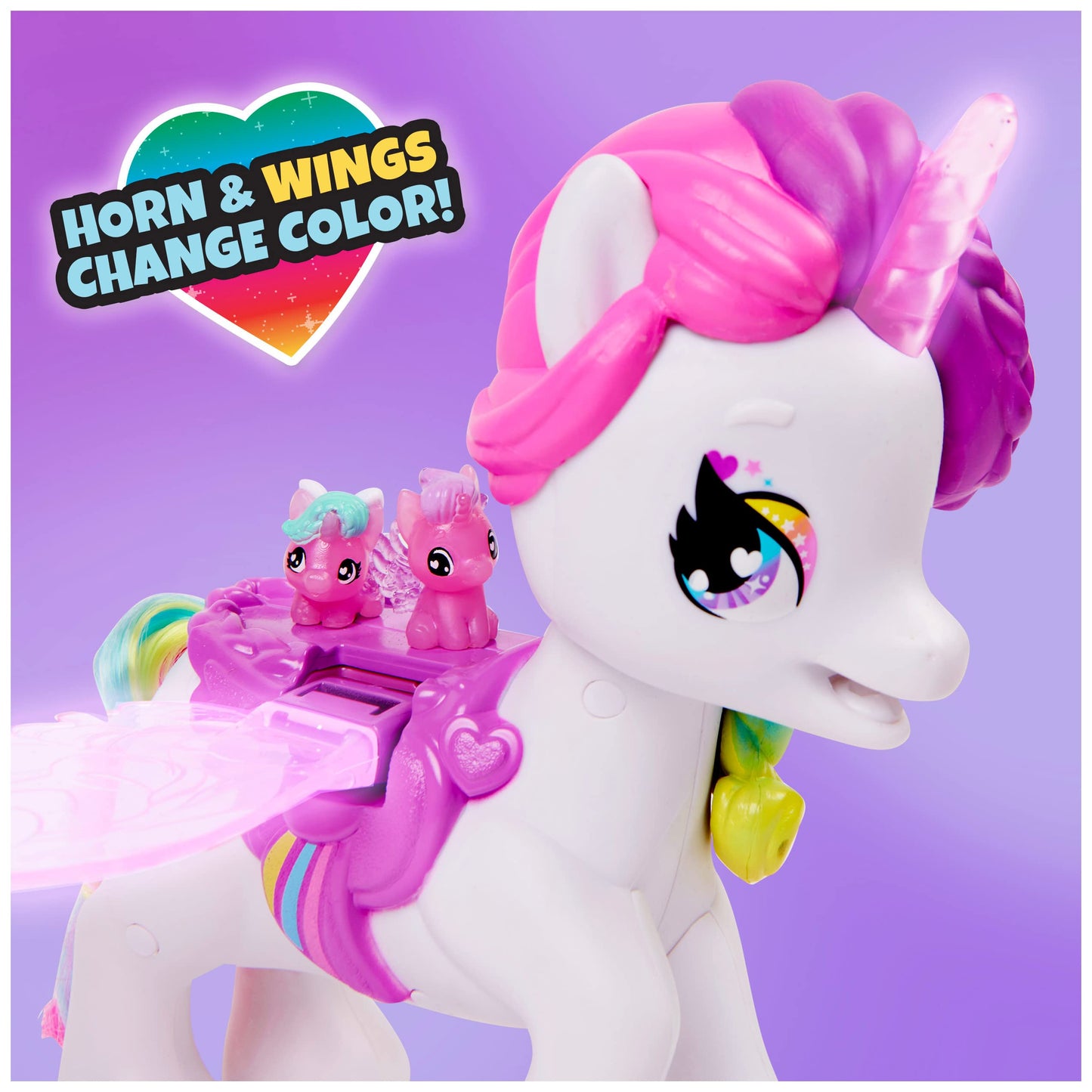 Hatchimals Colleggtibles, Hatchicorn Unicorn Toy With Flapping Wings, Over 60 Lights & Sounds, 2 Exclusive Babies, Kids Toys For Girls Ages 5 And Up