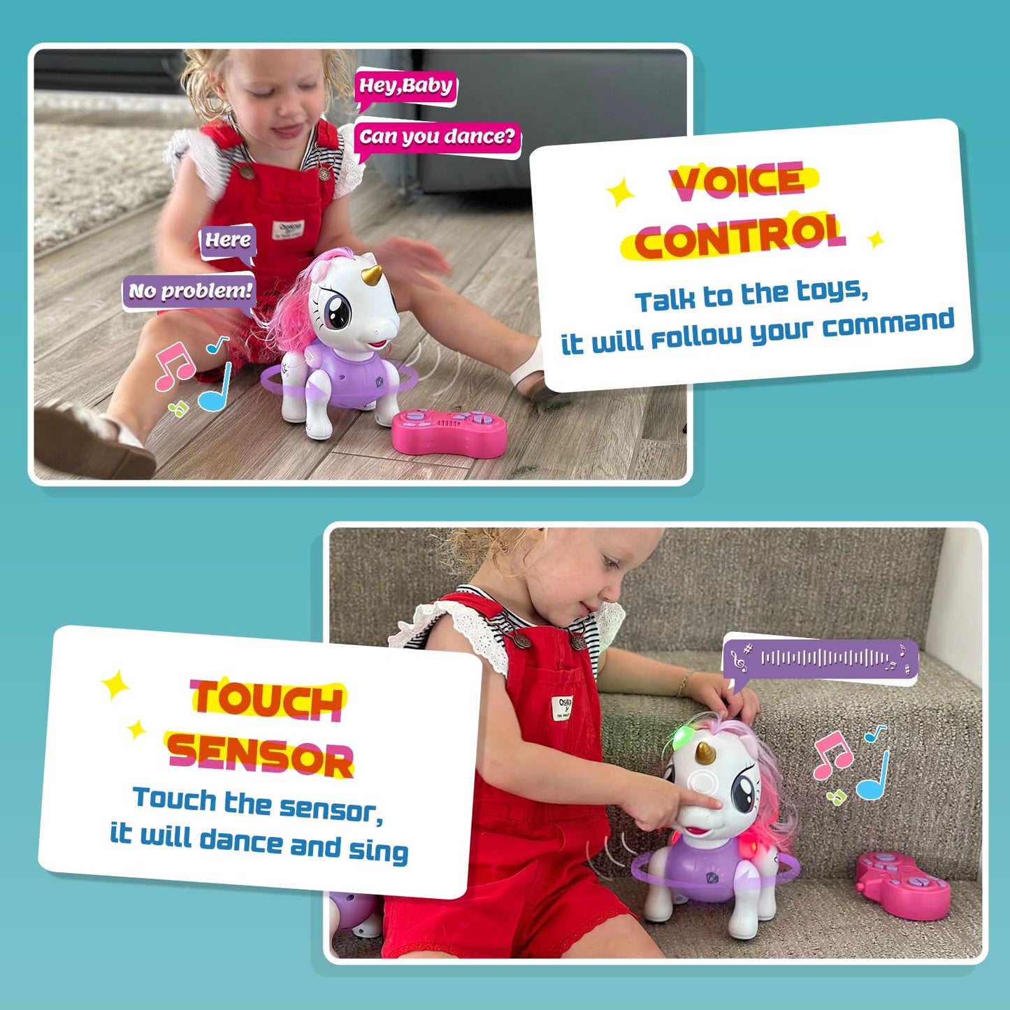 Petney Remote Control Robot Pets Toys For Ages 5-7,Interactive Voice Control,Rechargeable & Recordable,Touch Sensing,Stem Toy Pr