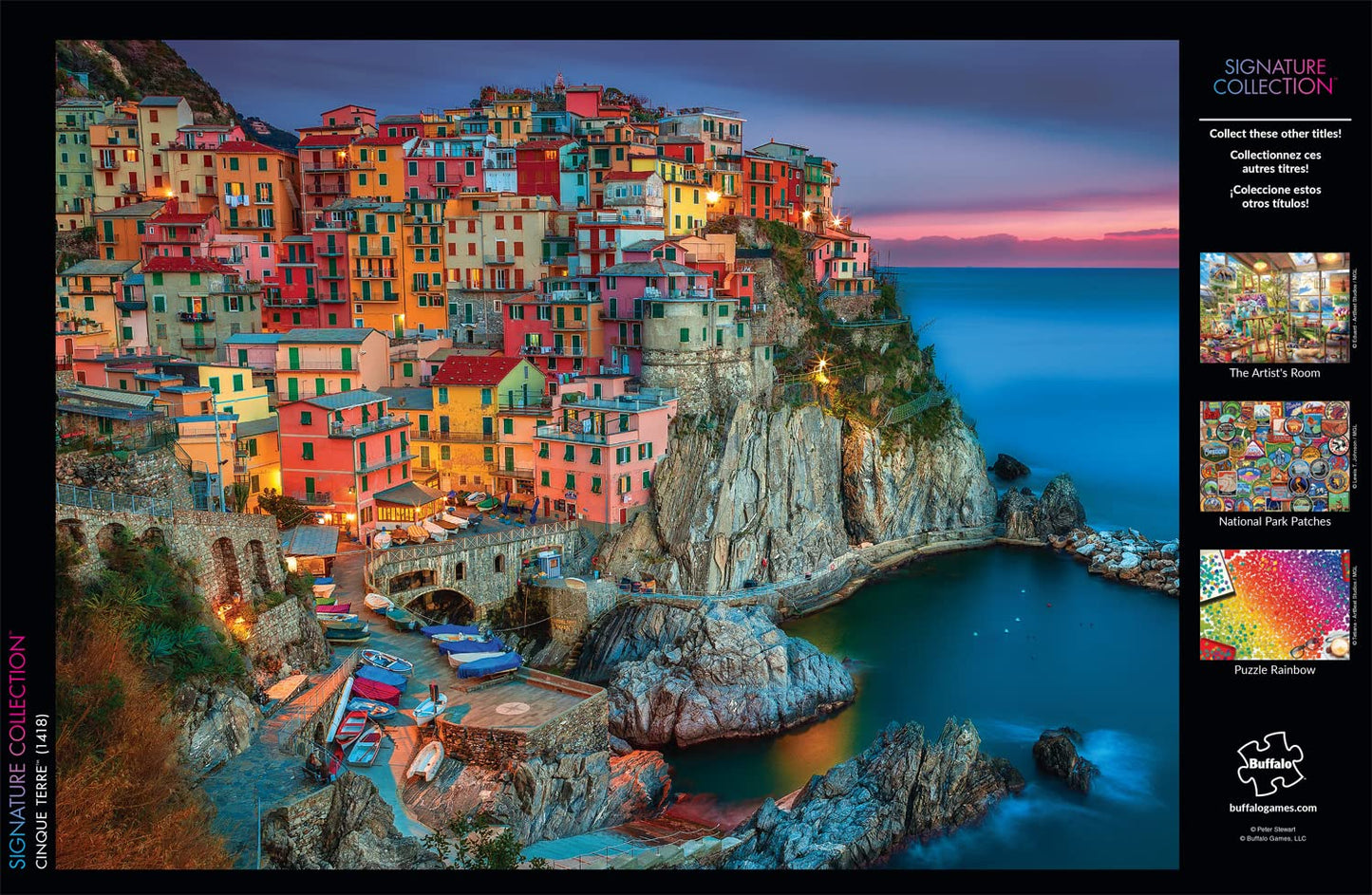 Buffalo Games 1000 Piece Jigsaw Puzzle - Cinque Terre, Multi Color, 26.75"x19.75", Challenging for Adults - Model 1418