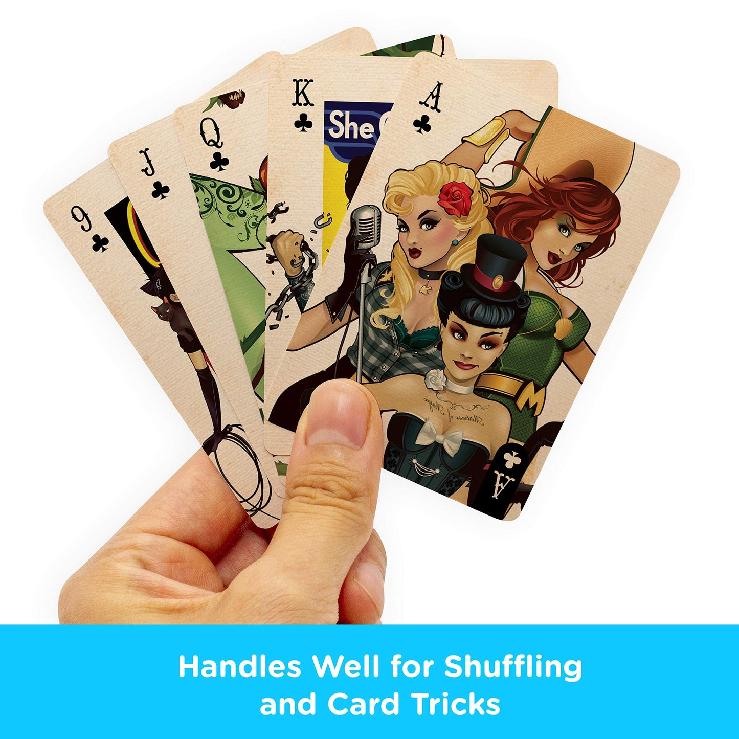 Aquarius Dc Comics Bombshells Playing Cards - Bombshells Themed Deck Of Cards For Your Favorite Card Games - Officially Licensed Dc Comics Merchandise & Collectibles