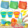 TOY Life Collapsible Beach Toys for Kids Ages 8-12 with 3 Seashell Bags, Sand Toys for Kids Ages 4-8, Toddler Beach Toys, Collap