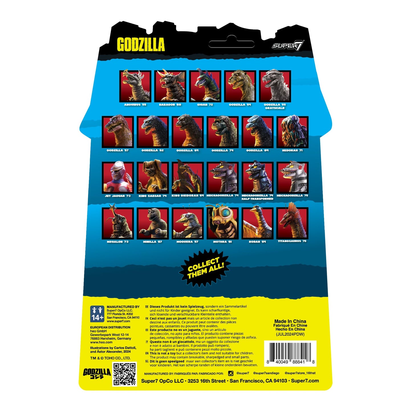 Super7 Toho Reaction Figures Wave 07 - Titanosaurus Action Figure