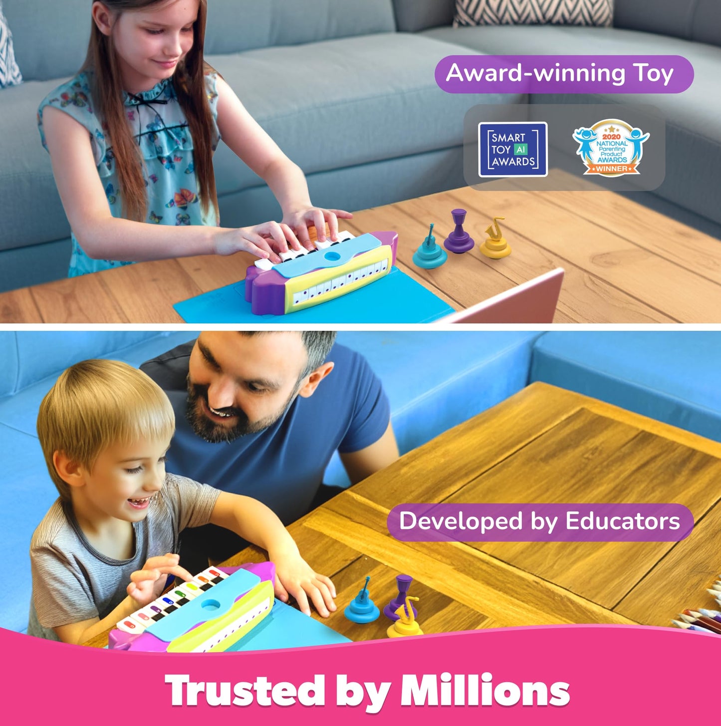 Playshifu Plugo Tunes - Interactive Musical Toy And Piano Learning Kit, Educational Toys For Early Skill Development In Kids Age