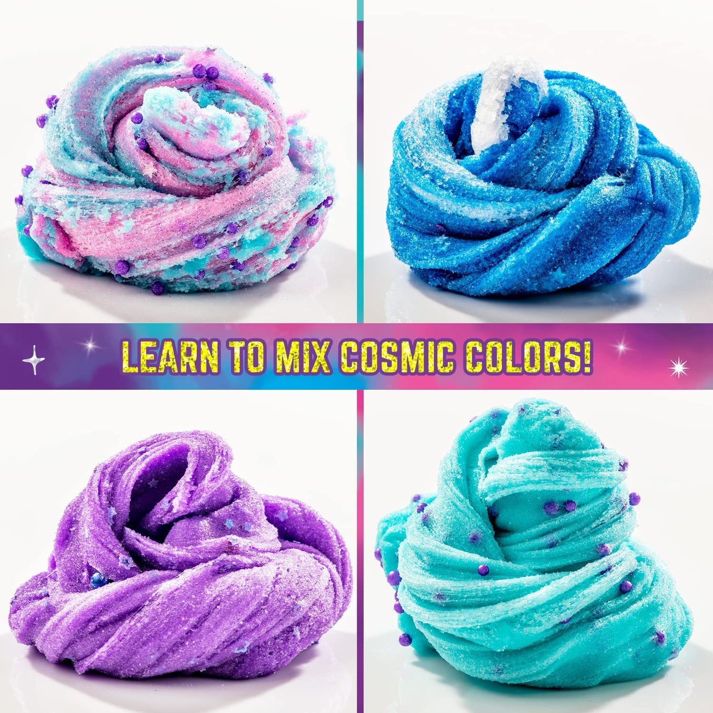 Girlzone Cosmic Cloud Slime Kit, Premade Galaxy Slime Kit For Girls With Slime Glitter And Inks, Slime Fun Straight Out Of The T