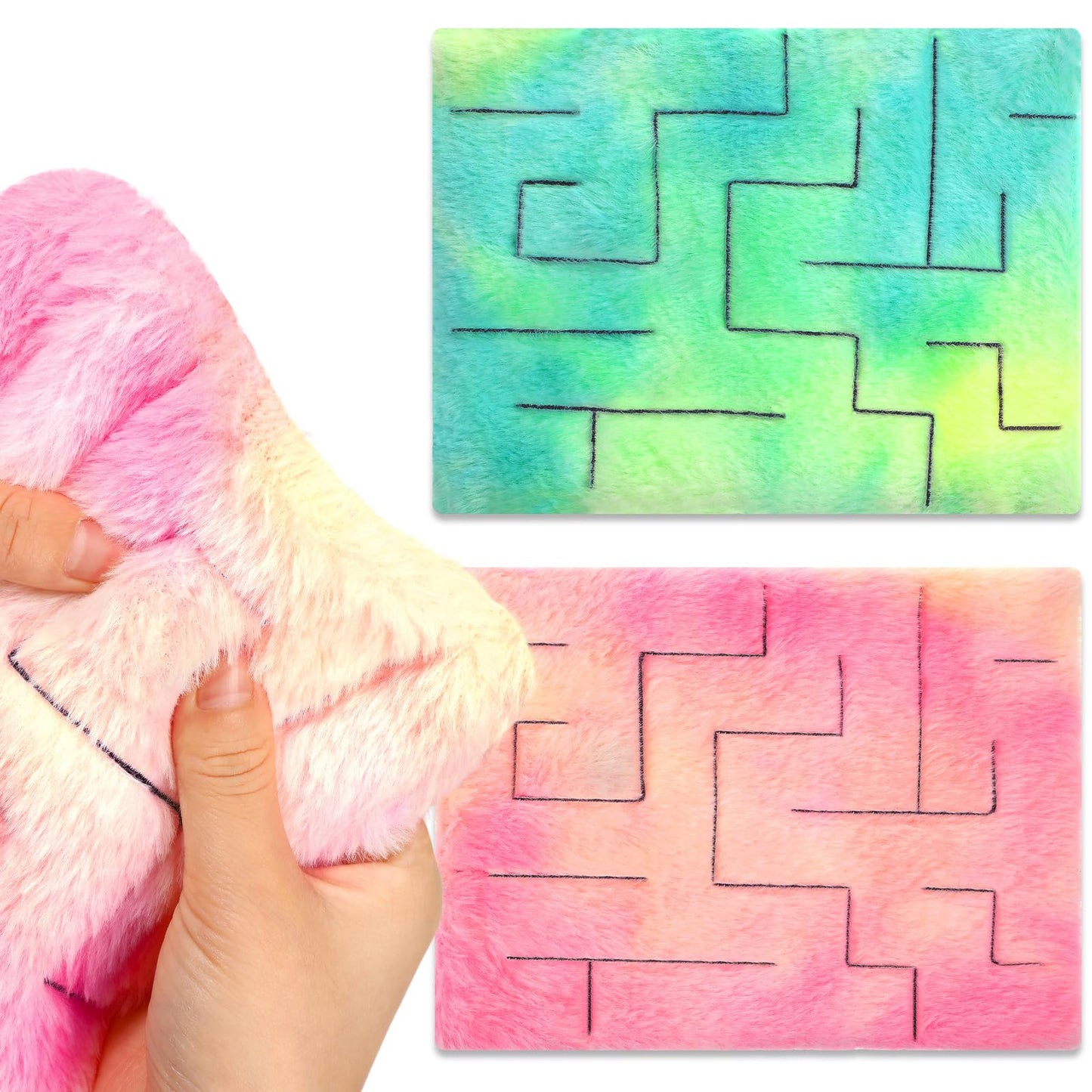 2 Pack Marble Maze Mat Fidget Sensory Tactile Sensory Toys Stress Relief Toys Anxiety Relief Toys Calming Toys For School Classroom Reduce Stress Anxiety Improve Focus (Classic Style,8.7 X 6.3 Inch)
