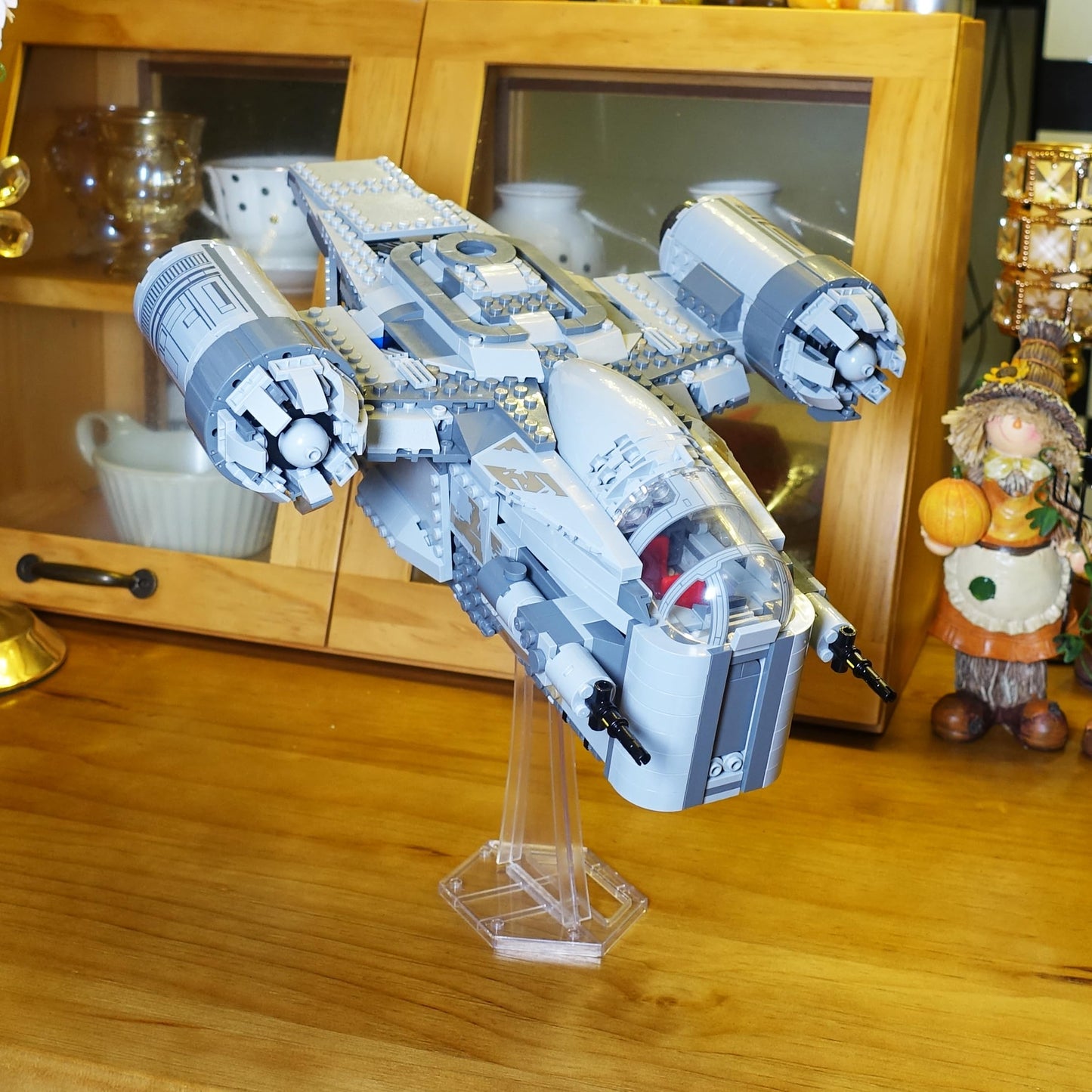 Display Stand For Lego 75292 75315 75300 Tie Fighter, 75325 Mandalorian N-1 Starfighter Kit, For Plane Building Brick Toys Etc.