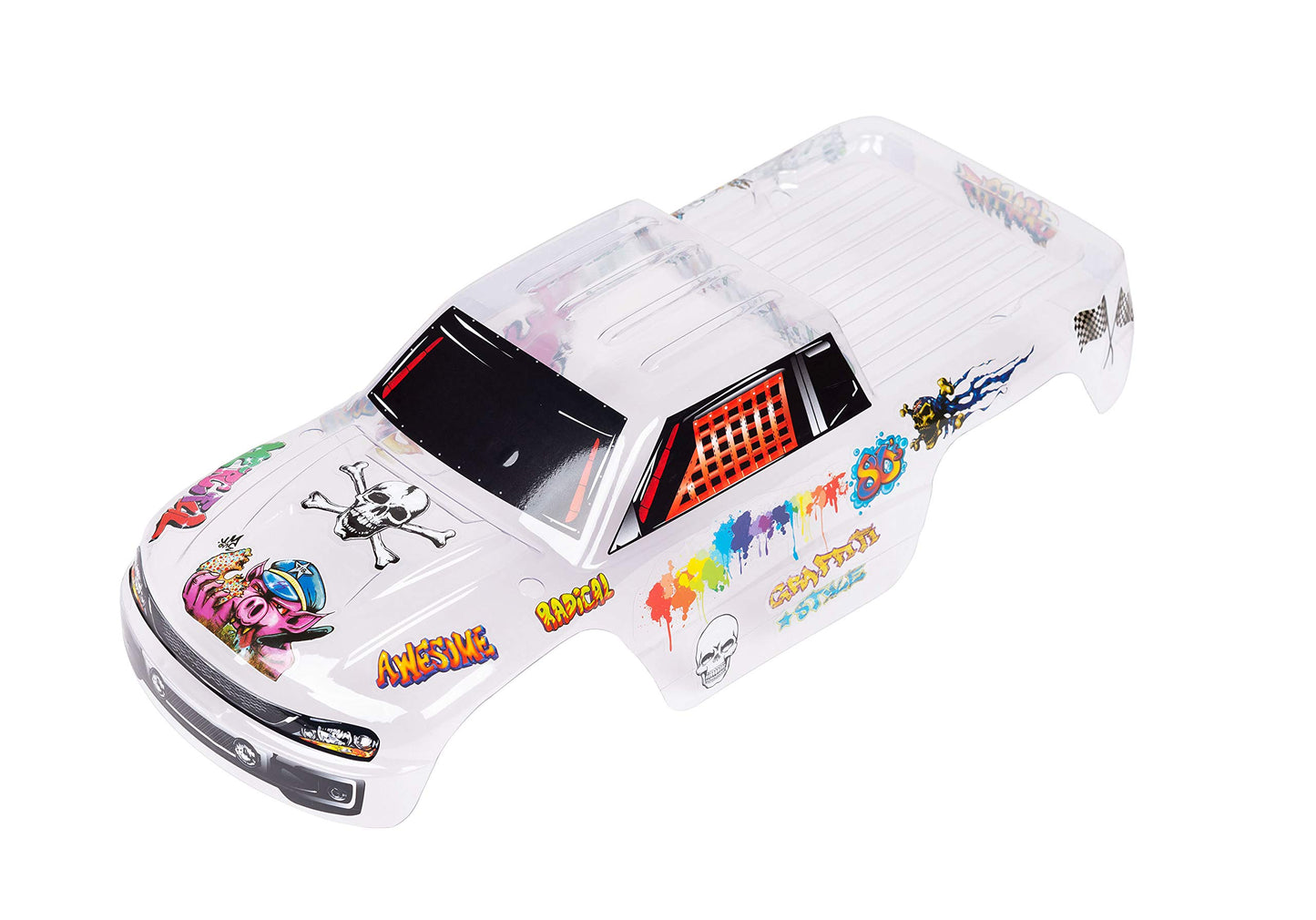 SummitLink Custom Body Compatible for 1/10 Scale RC Car or Truck (Truck not Included) (Unpainted with Stickers)