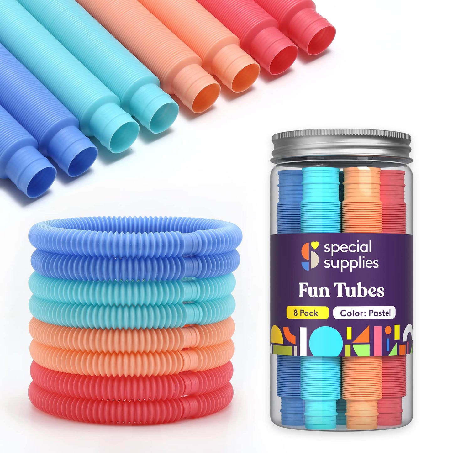 Special Supplies Fun Pull And Stretch Tubes For Kids - Pop, Bend, Build, And Connect Toy, Provide Tactile And Auditory Sensory P