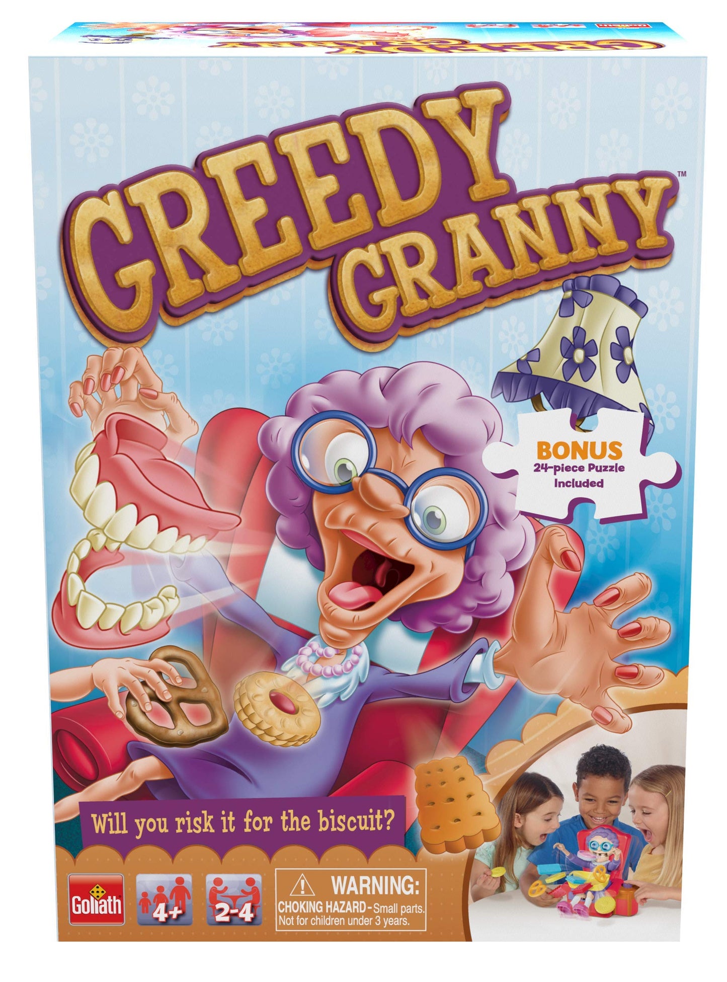 Greedy Granny - Take The Treats Don'T Wake Granny Game - Includes A Fun Colorful 24Pc Puzzle By Goliath, Multi Color, 7.5 X 4.92