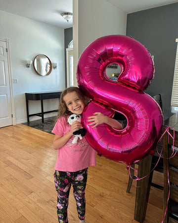 Hot Pink 8 Balloon, Number Balloons 40 Inch, 8Th Birthday Decorations For Girls, Birthday Balloons, Hot Pink Party Supplies, Num