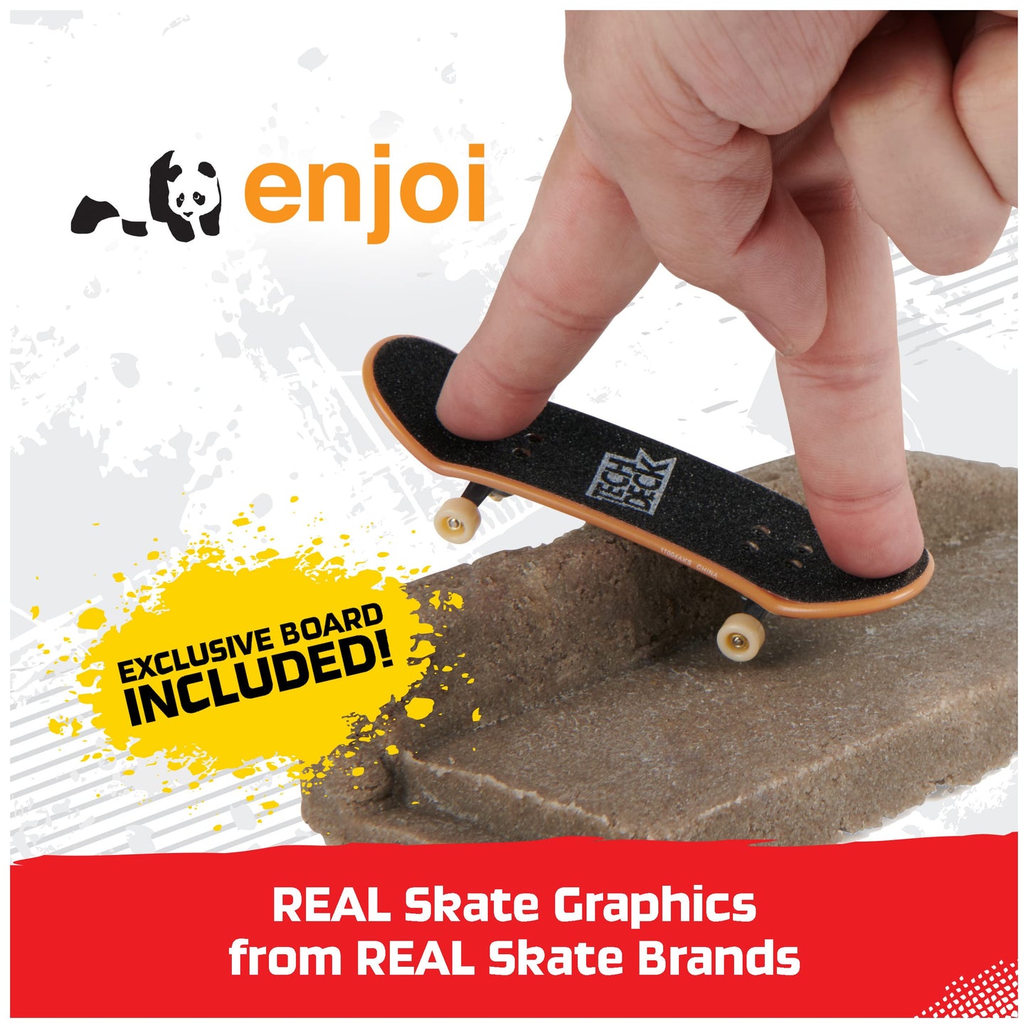 TECH DECK DIY Concrete Reusable Modeling Playset with limited availability Enjoi Fingerboard Rail Molds Skatepark Kit Kids Toy for Boys and Girls Ages 6 and up