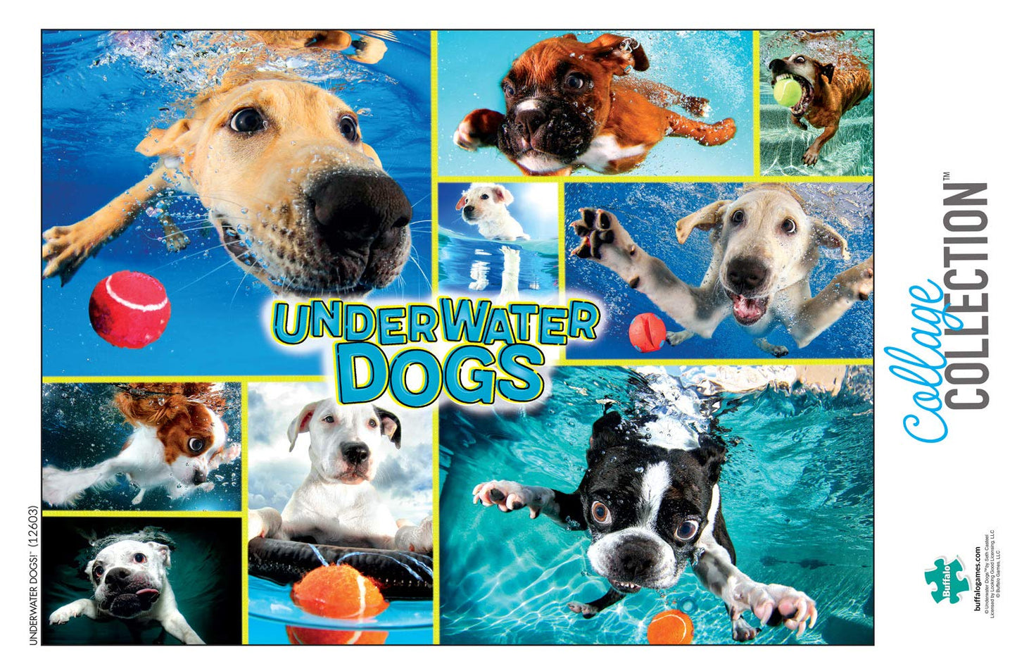 Buffalo Games Underwater Dogs 1000 Piece Jigsaw Puzzle - Multi Color, Paper Material, Model 12603