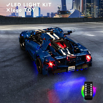 Vonado Led Lights Set Compatible With Lego 2022 Ford Gt 42154, Remote Control Technic Ford Gt Light Kit Compatible With Lego Car For Adults 42154 (No Model)