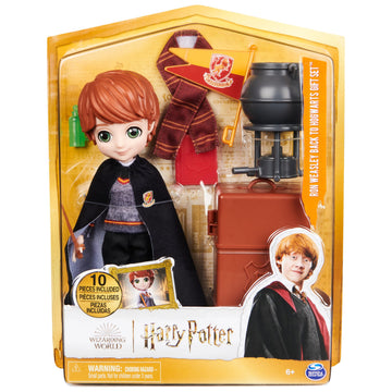 Wizarding World Ron Weasley Doll Set - 8-inch, 12 Accessories, Plastic, Kids Toys, Ages 6+