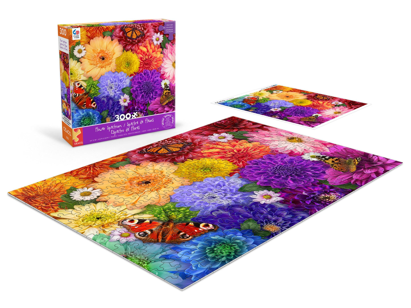 Ceaco - Flower Spectrum - 300 Oversized Piece Jigsaw Puzzle