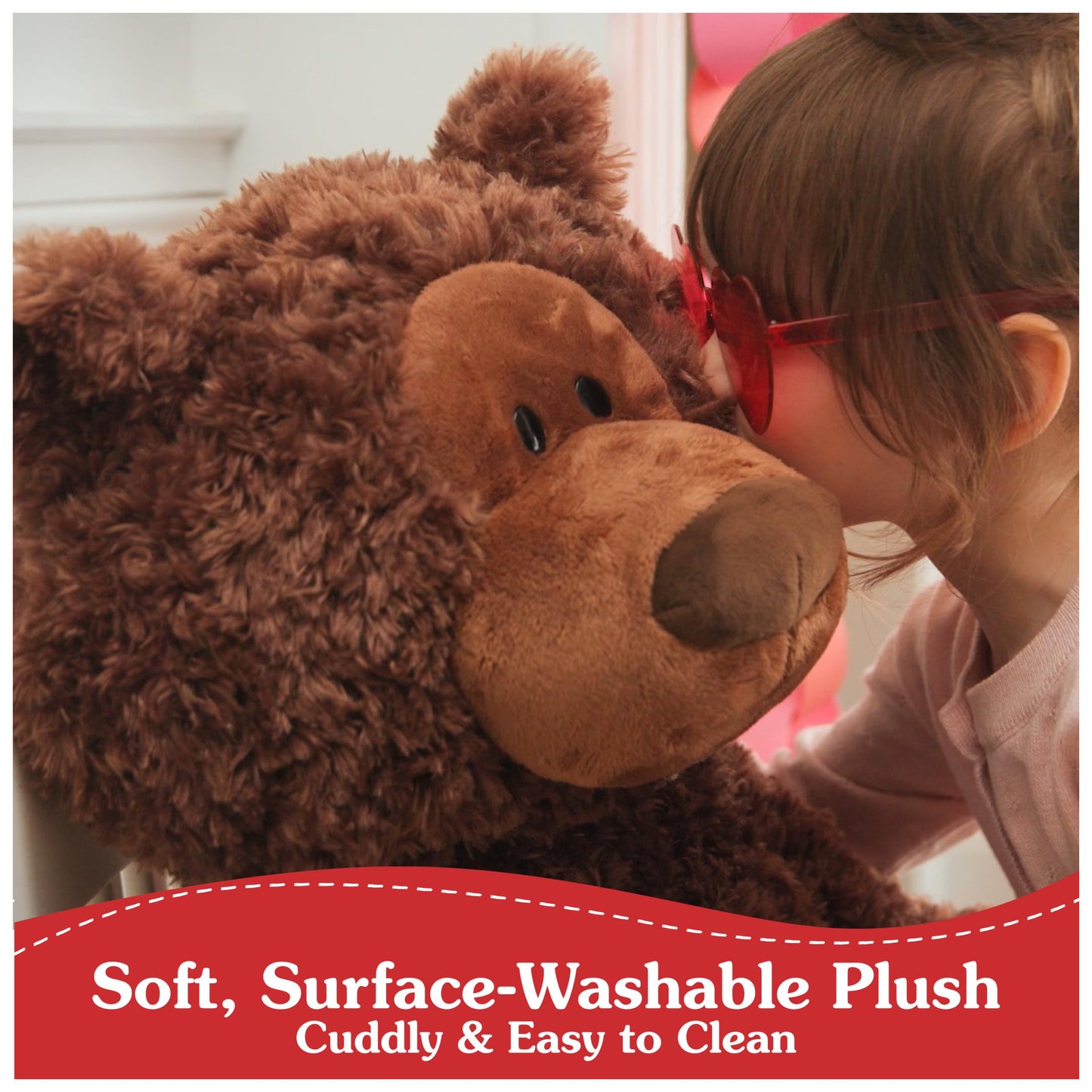 GUND Jumbo Philbin Teddy Bear, Plush Stuffed Animal, 29" Chocolate Brown, Model 6052820, Ideal for Ages 1 and Up