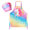 R HORSE Kid Apron and Chef Hat Set - 2Pcs Adjustable Magic Horse Children Kitchen Apron Dress up Role Play Chef Toy Kid Funny Co