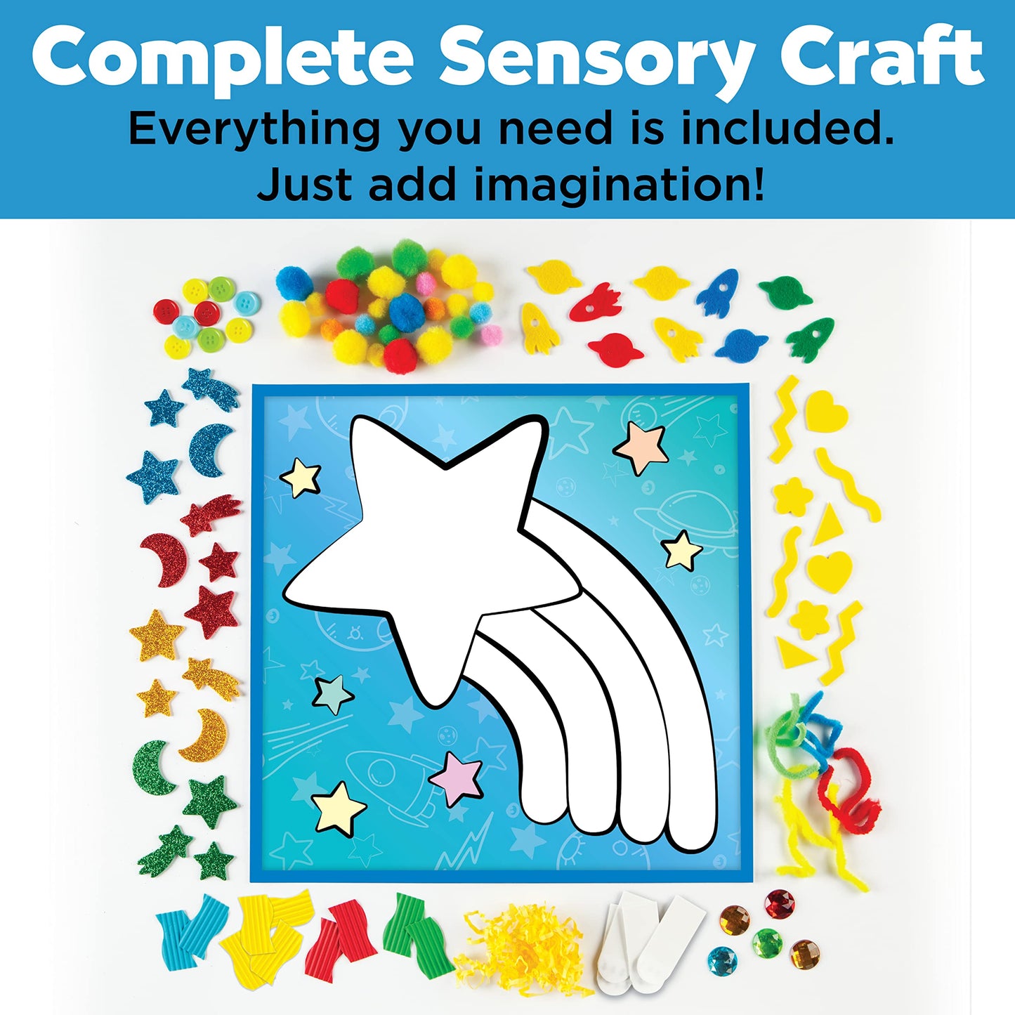 Creativity For Kids Sticky Wall Art: Star - Toddler Learning Toys. Crafts For 3 Year Olds, Preschool Crafts