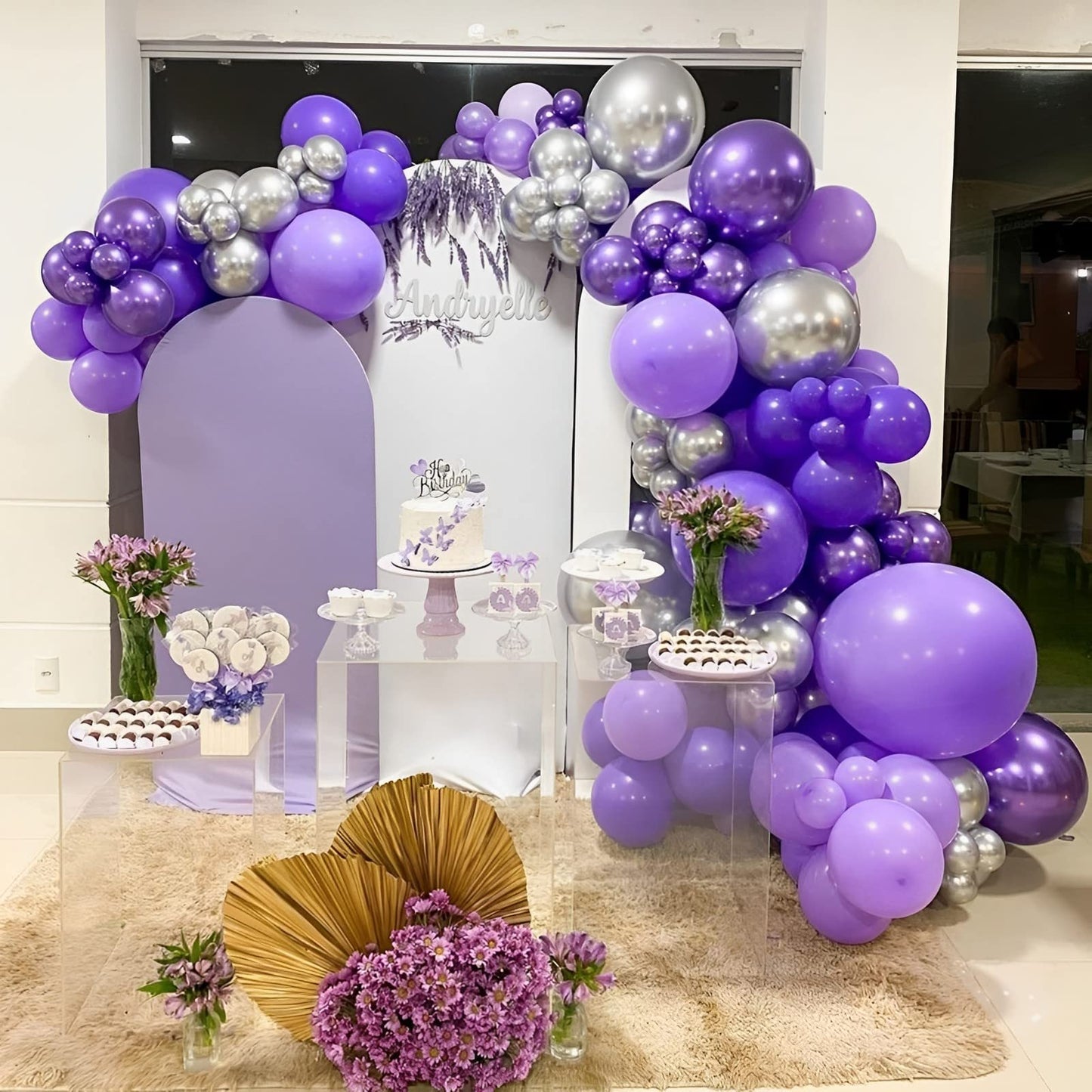 Voircoloria 105Pcs Purple Balloons 12Inch Party Latex Balloons For Birthday Baby Shower Halloween Wedding Valentine'S Day Party