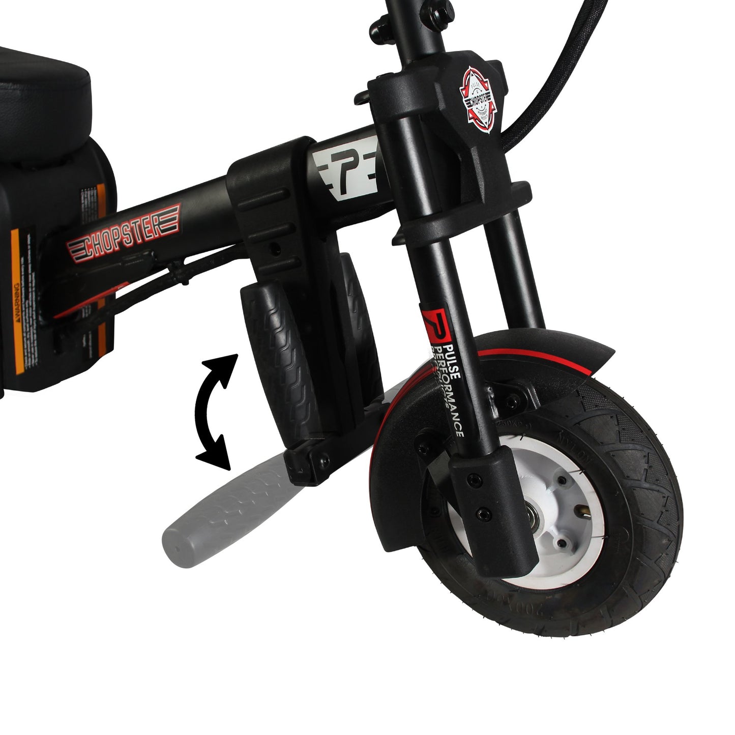 Pulse Performance Products Chopster E-Motorcycle - 24 Volt Electric Ride On Bike For Kids - Black, Large