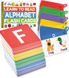 The Bambino Tree Alphabet Flash Cards - Abc Jumbo Flash Cards For Kids Ages 3-6 - Lowercase & Uppercase Letter Recognition Learn