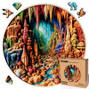 Cavernous Spectrum - 200 Piece Wooden Puzzles for mature-themeds - 11.6 x 11.5 in - Extra-Thick 5 mm Wood Puzzle Hand-Shaped Pieces Round Mosaic Design - enhanced Gift for Puzzle Lovers by LEOGOR