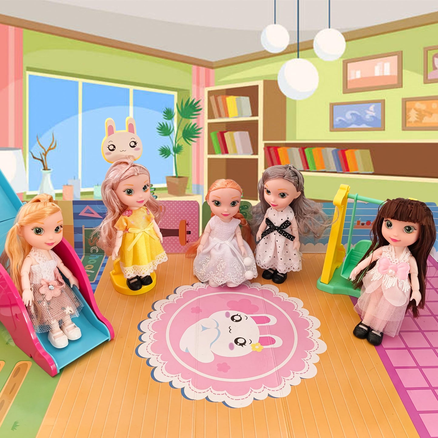 6.3' Mini Girl Dolls, Include 10 Sets Handmade Doll Clothes, 5 Sets 6.3' Small Girl Dolls, 5 Pairs Of Shoes