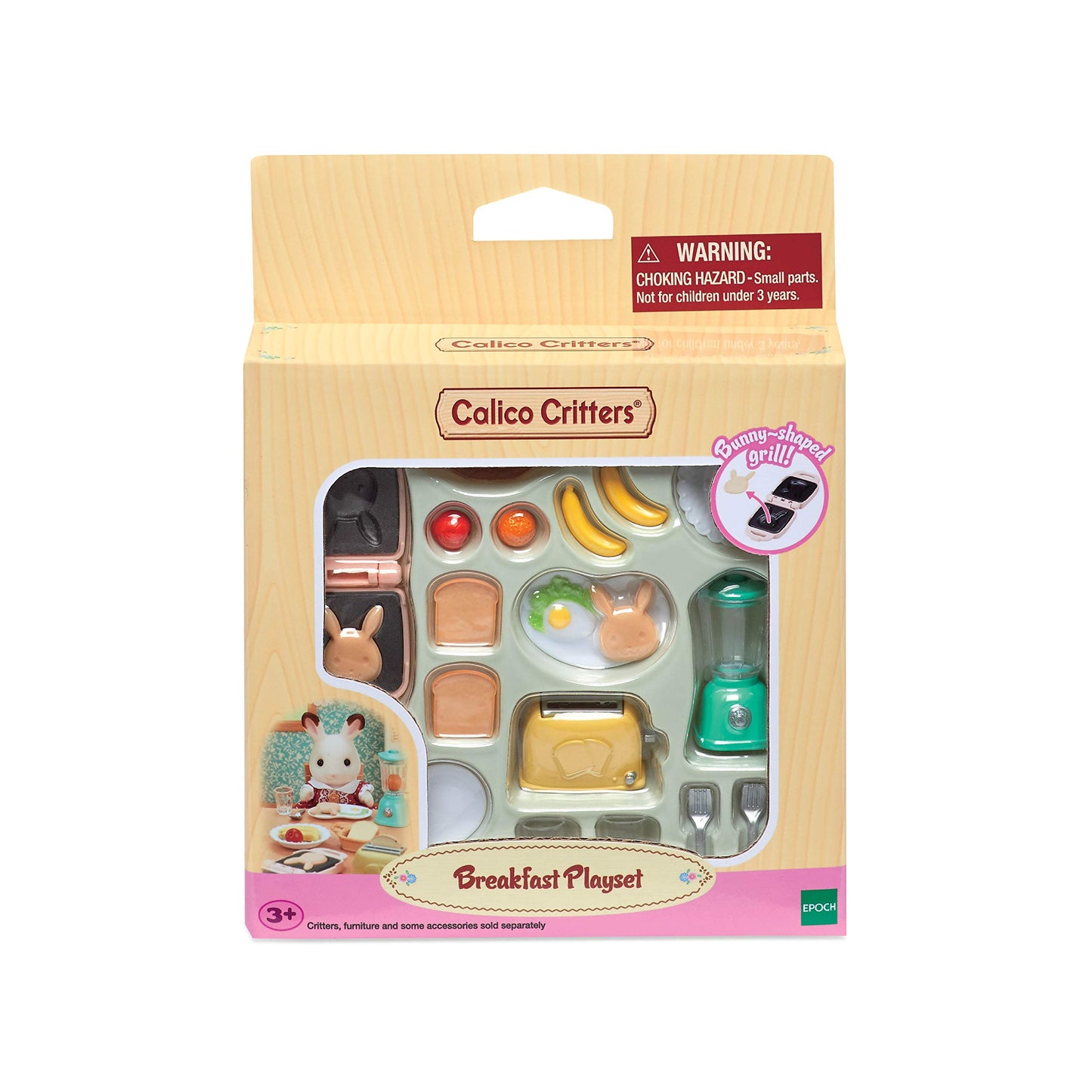 Calico Critters Breakfast Playset - Doll House Furniture & Décor, Small, Multi, Plastic, Model CC1836