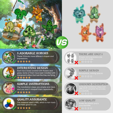 Koroks Building Set Toy, 5 In 1 Model Building Block Kit For Botw Fans, Cute Game Action Figures, Great Gift For Fans Adults And