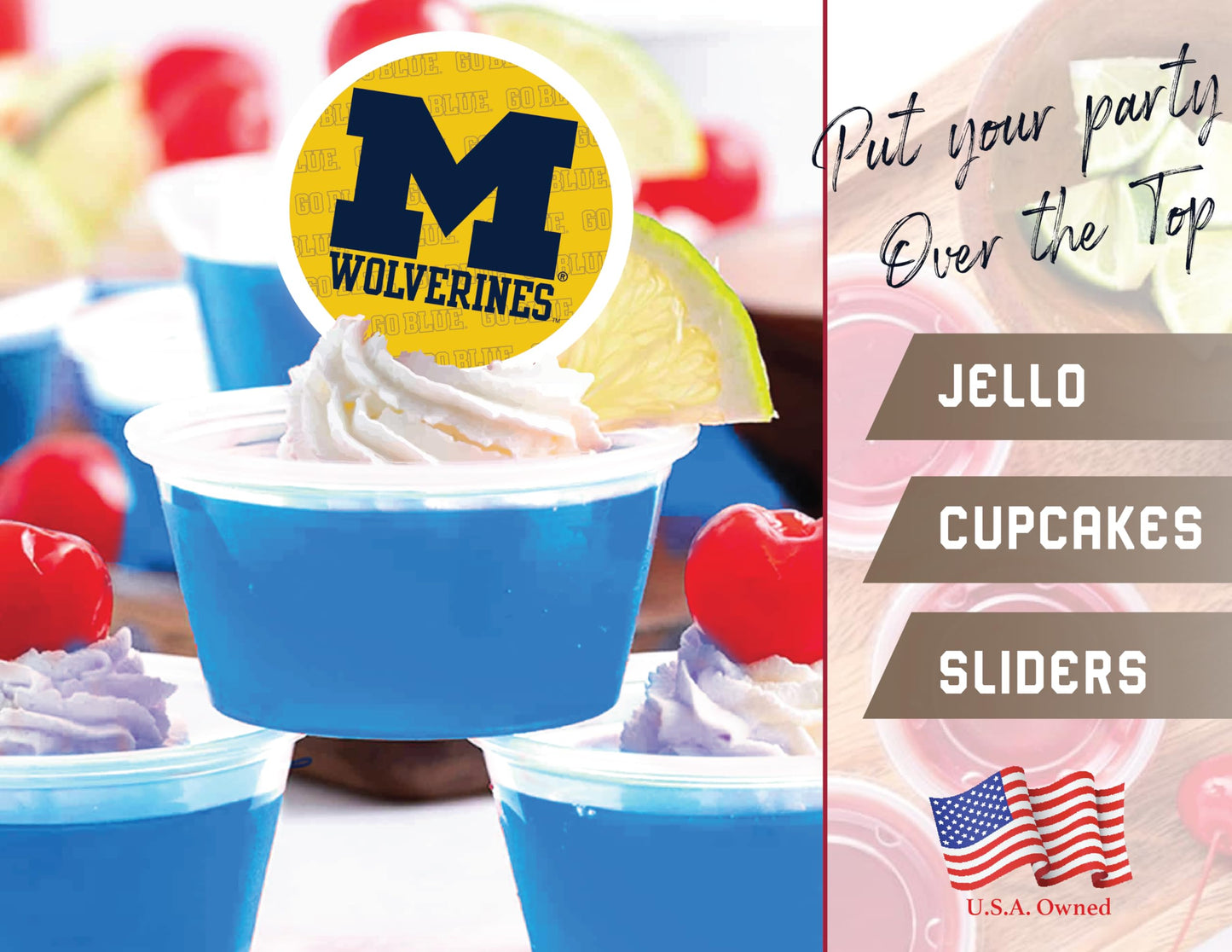 Michigan Party Supplies (42 Pieces) U Of M Party Decorations For Graduation, Football Tailgating, Birthday U Of M Party With Mic