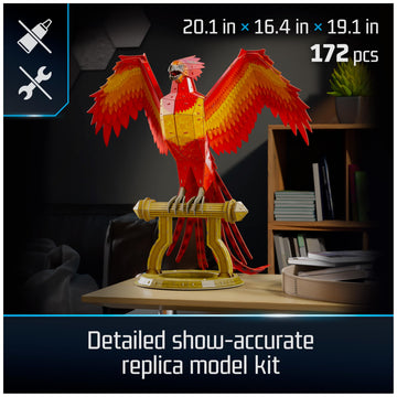 4D Build Harry Potter Fawkes Phoenix 3D Model Kit with Stand Harry Potter Collectibles & Desk D?cor mature-themed Puzzle Building Toys 3D Puzzles for mature-themeds & Teens 172 Pieces for Ages 12 & Up