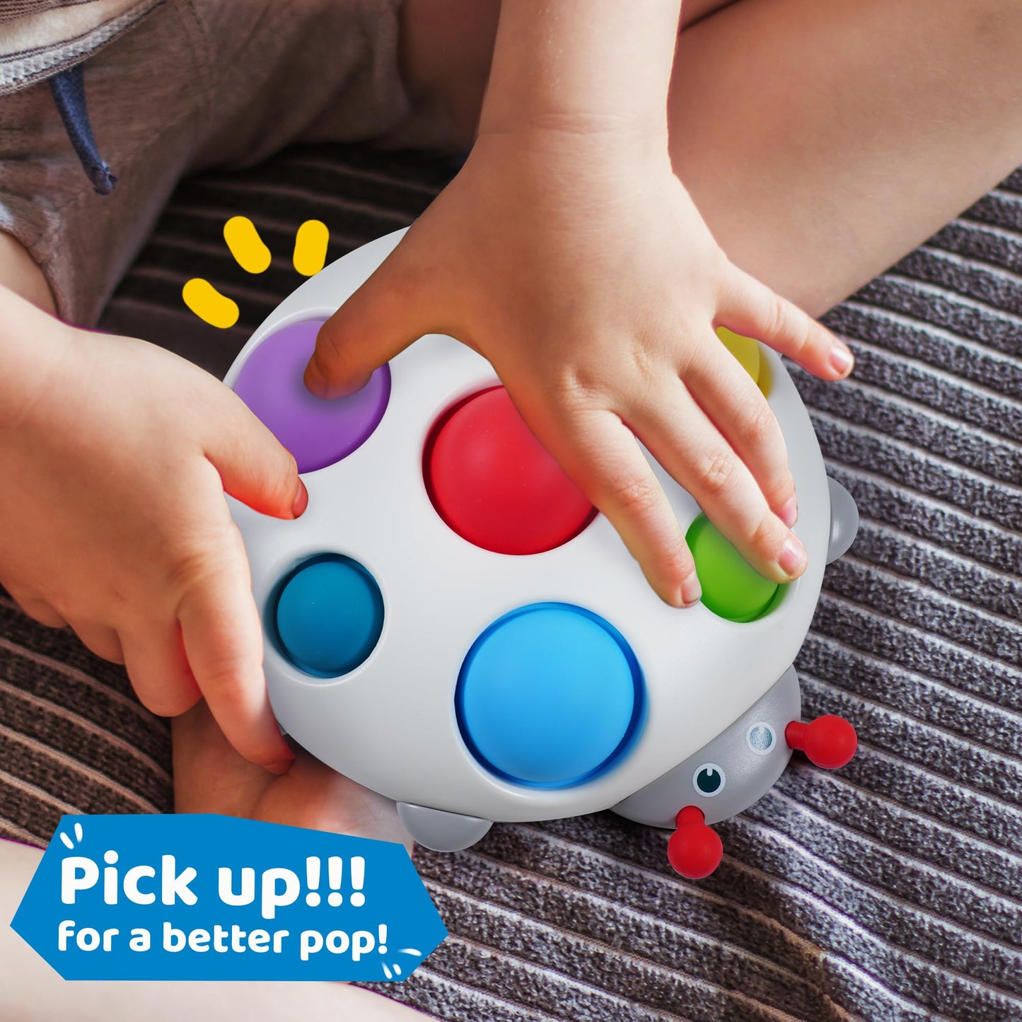 Likee Fidget Popper Sensory Baby Toys For 10+ Months, Montessori Busy Toy For 1 2 3 Years Old Toddlers Push And Popping Bubbles