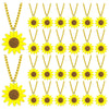 KeeStar 24 Pack Sunflower Necklace Party Favors for You are My Sunshine Themed Baby Shower, Friendship Party, Birthday, School C