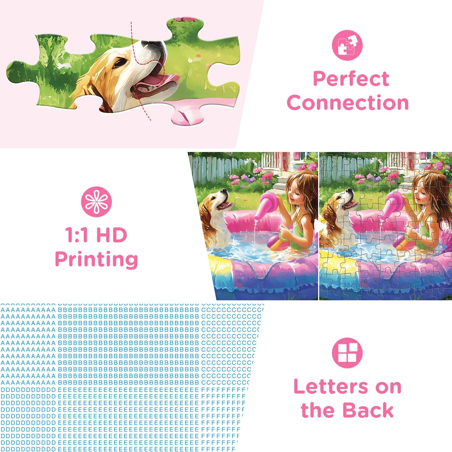 300 Piece Puzzles for mature-themeds Jigsaw Puzzles 300 Pieces Summer Puzzle Dog Puzzle for mature-themeds Kids Seniors Girl Jigsaw Puzzle Games enhanced Cardboard Puzzles Birthday Party Gift