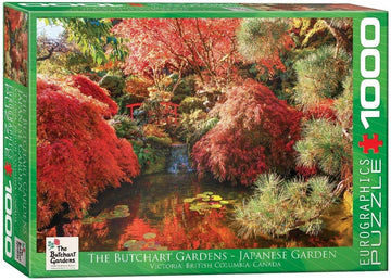 EuroGraphics 1000-Piece Jigsaw Puzzle - Butchart Gardens Japanese Garden - Multicolor Cardboard Model 6000-0701