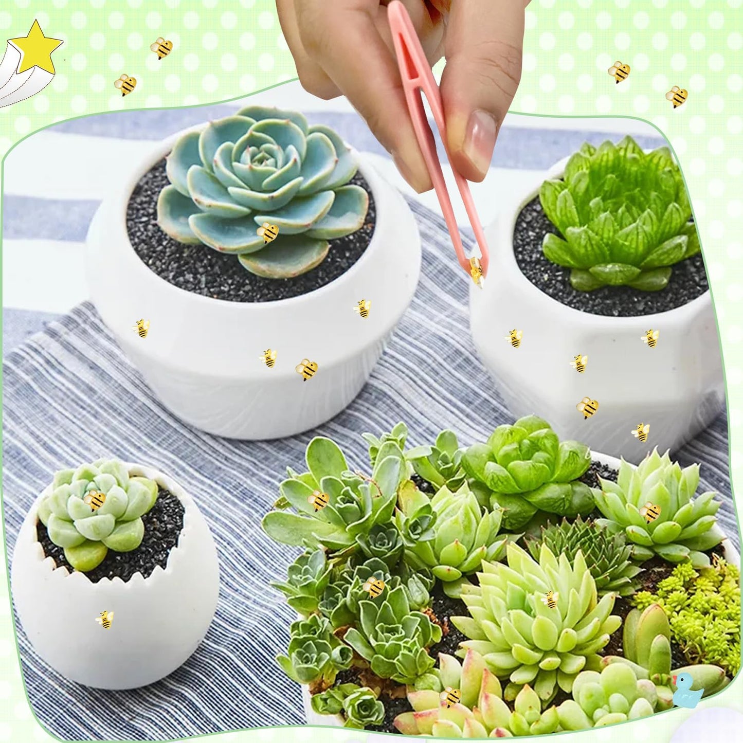 100 Piecesmini Bees Dollhouse Tiny For Crafts Dollhouse Fairy Garden Micro Landscaping Decoration Mini Halloween Figurines (Bees