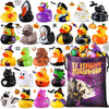 48 PCS Halloween Rubber Ducks with Bag Bulk Halloween Ducks Toys for Jeeps Ducking Party Favors Goodie Bag Stuffers Horror Ducks for Halloween Non Candy Prizes Bath Toys Gifts for Kids