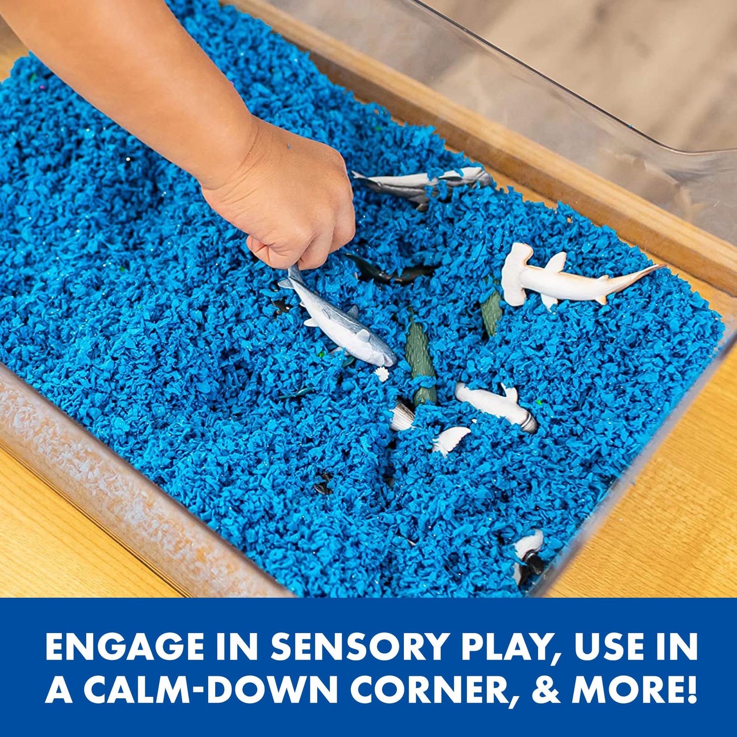 Educational Insights Pluffle 4-Pack - Sensory Bin Foam Set, No Mess Alternative to Sand Toys & Slime for Toddlers, Fun Sensory T