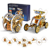 RAESOOT 12-in-1 Solar Robot STEM Toys for Kids Age 8-13, Plastic Building Kits in Golden Silver, Perfect Engineering Gift for Boys & Girls