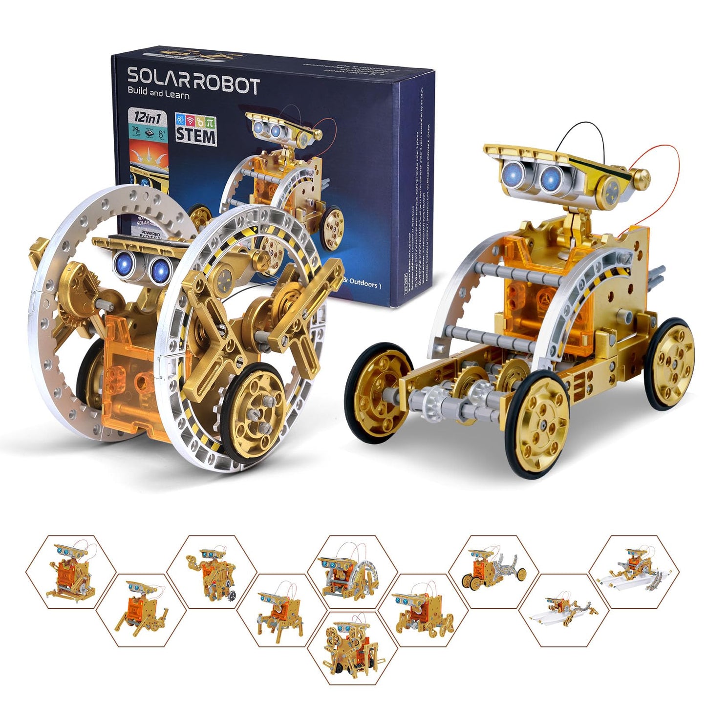 Raesoot Stem Toys For Kids Age 8-13, 12-In-1 Solar Robot Building Science Kits For Boys Girls Teen Age 9 10 11 12, Engineering Christmas Birthday Gifts For 8+ Year Old Boys