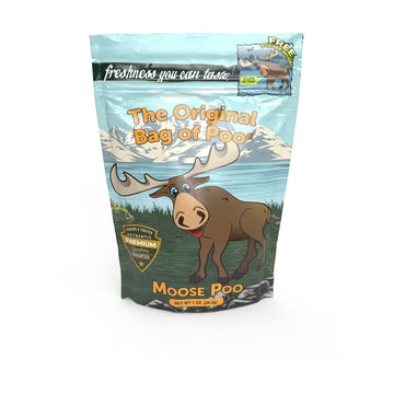 The Original Bag Of Poo, Moose Poo (Black Cherry Flavored Cotton Candy) Novelty Poop Gag Gift.