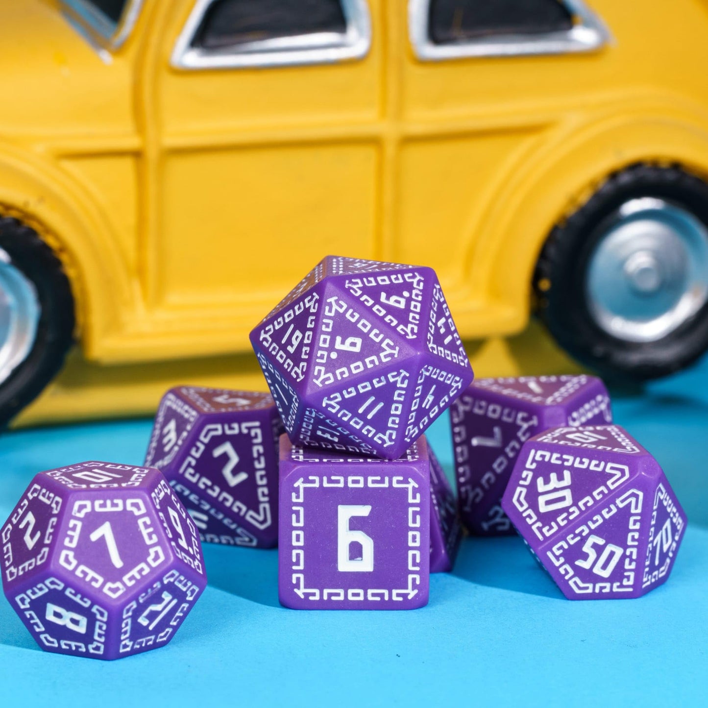 HDdais DND Dice Set, 7PCS Polyhedral Dice Set D&D for MTG Dungeons and Dragons Role Playing Game(Purple)