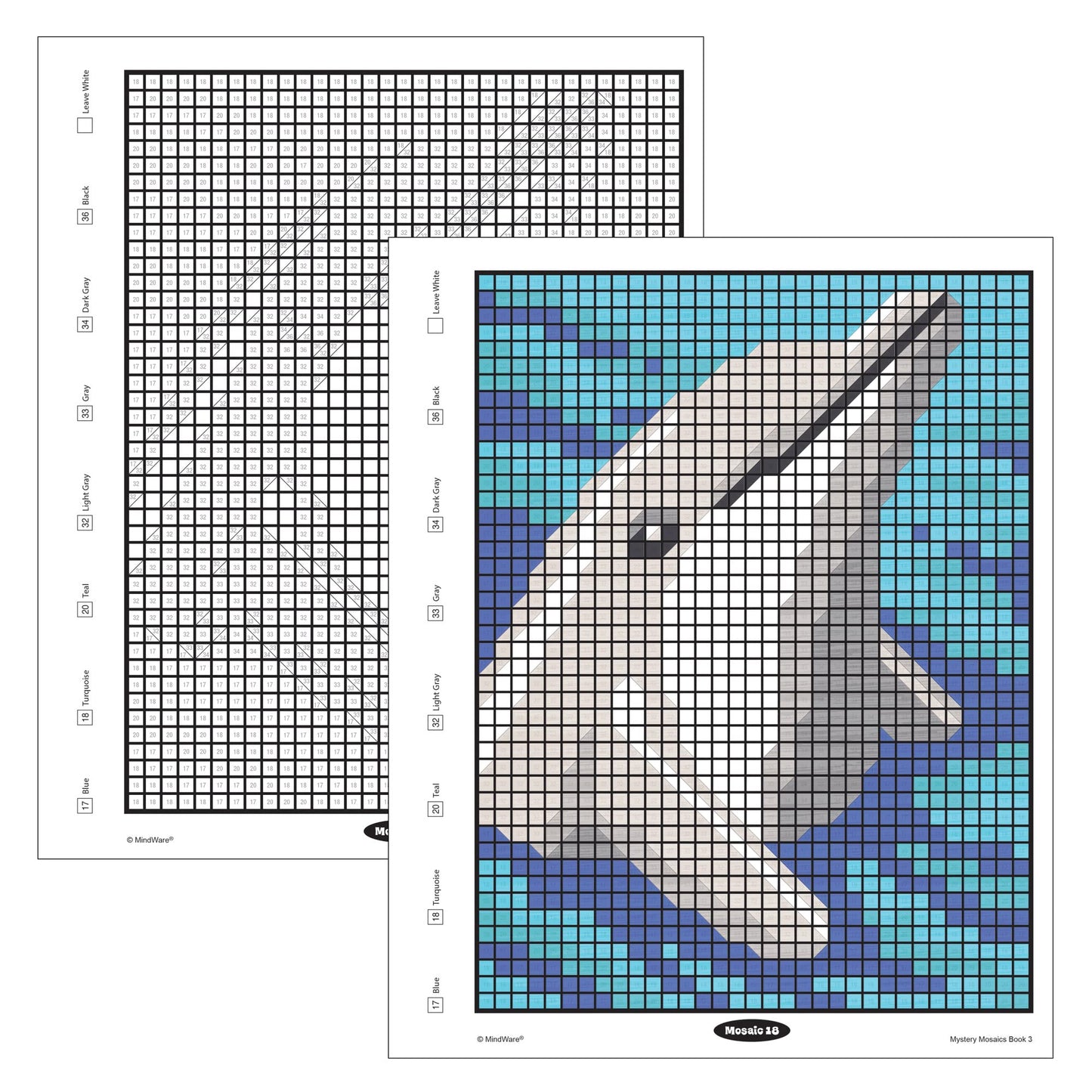 Mindware Color By Number Mystery Mosaics: (Book 3)