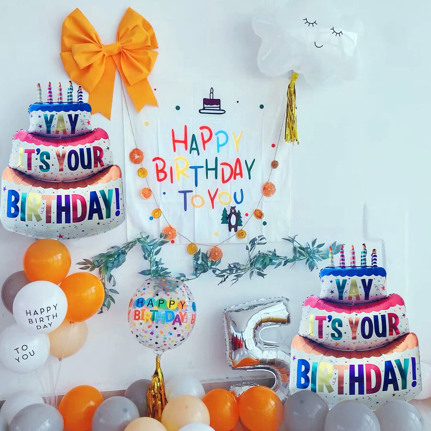 Happy Birthday Balloon Big 39'' Foil Inflated Mylar Balloons Large Self-Inflating Happy Bday Delivery Ballon Party Decoration In
