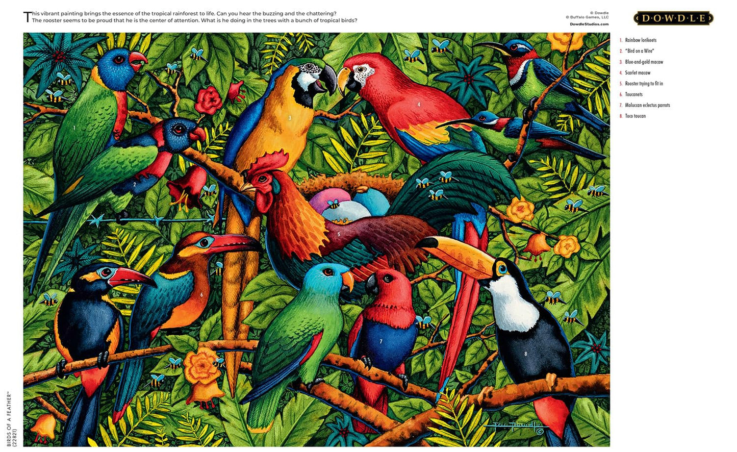 Buffalo Games - Eric Dowdle - Birds Of A Feather - 300 Piece Jigsaw Puzzle For Adults Challenging Puzzle Perfect For Game Nights - Finished Size Is 21.25 X 15.00