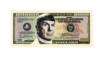 Set of 5 - Leonard Nimoy Star Trek Spock Collectible Million Dollar Bill