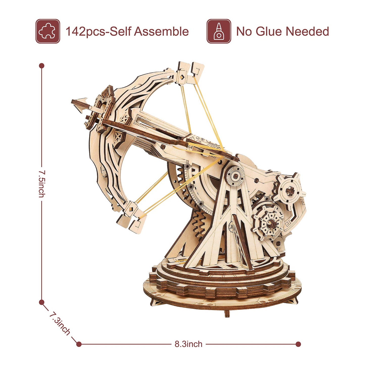 Rowood 3D Puzzles For Adults Teens, Diy Catapult Mechanical Wooden Model Kits To Build, Birthday Christmas Gift Choice