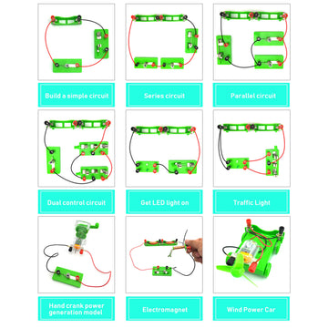 Eudax Physics Science Lab Learning Circuit Kit,Electricity Experiment Set,Building Circuits For Kids Junior Senior High School Students (Upgrade Kit)