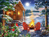 Springbok 500 Piece Christmas Cabin Jigsaw Puzzle - Cardboard, Multi-Color, Precision Fit for Holiday Fun - Model 34-01649