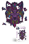 Webby Majestic Wolf Jigsaw Puzzle | Travel Game | Wooden Zentangle Art Design Puzzle Toy For Kids And Adults (24 Pieces)